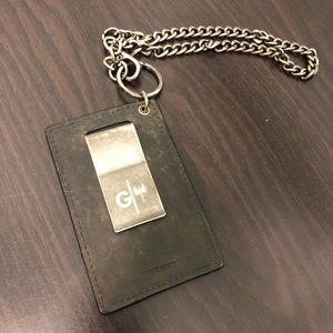 Vintage Guess Leather Moneyclip Wallet with Chain